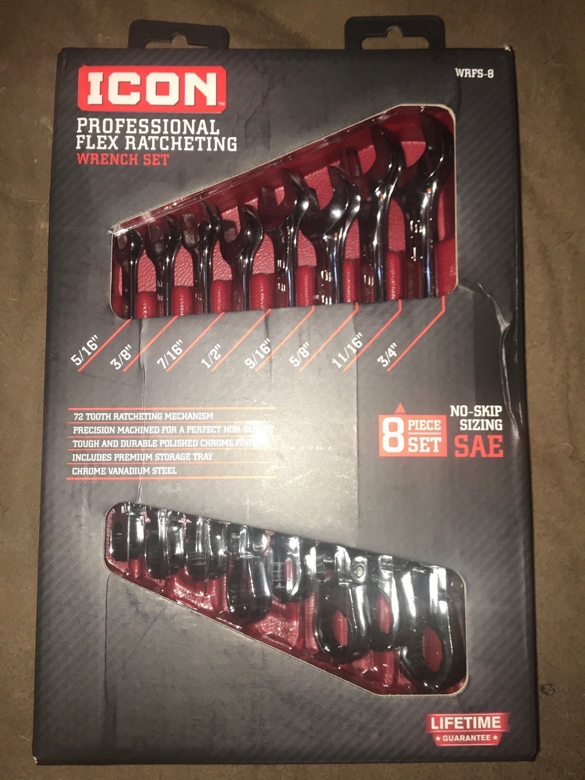 Icon 56428 ratcheting wrench set