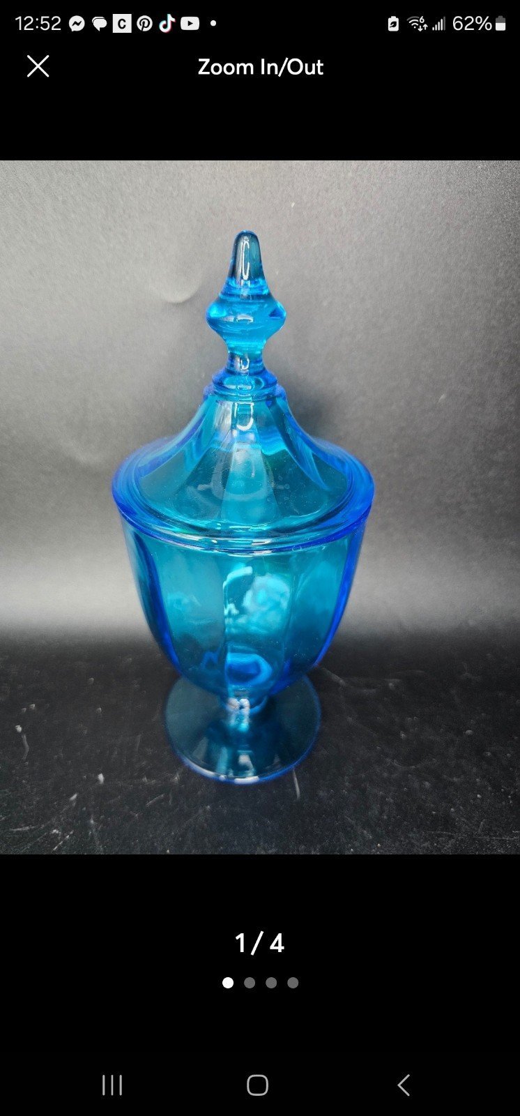 Vintage Fenton Celeste Blue Candy jar