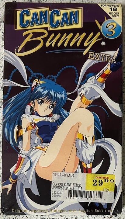Can Can Bunny Extra 3 New Erotic Japanese Anime VHS Tape Sub Soft Cel Mature 18+