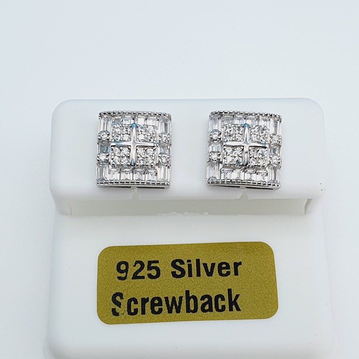 925 Sterling Silver Cubic Zircon Earrings, UU1P7A7014