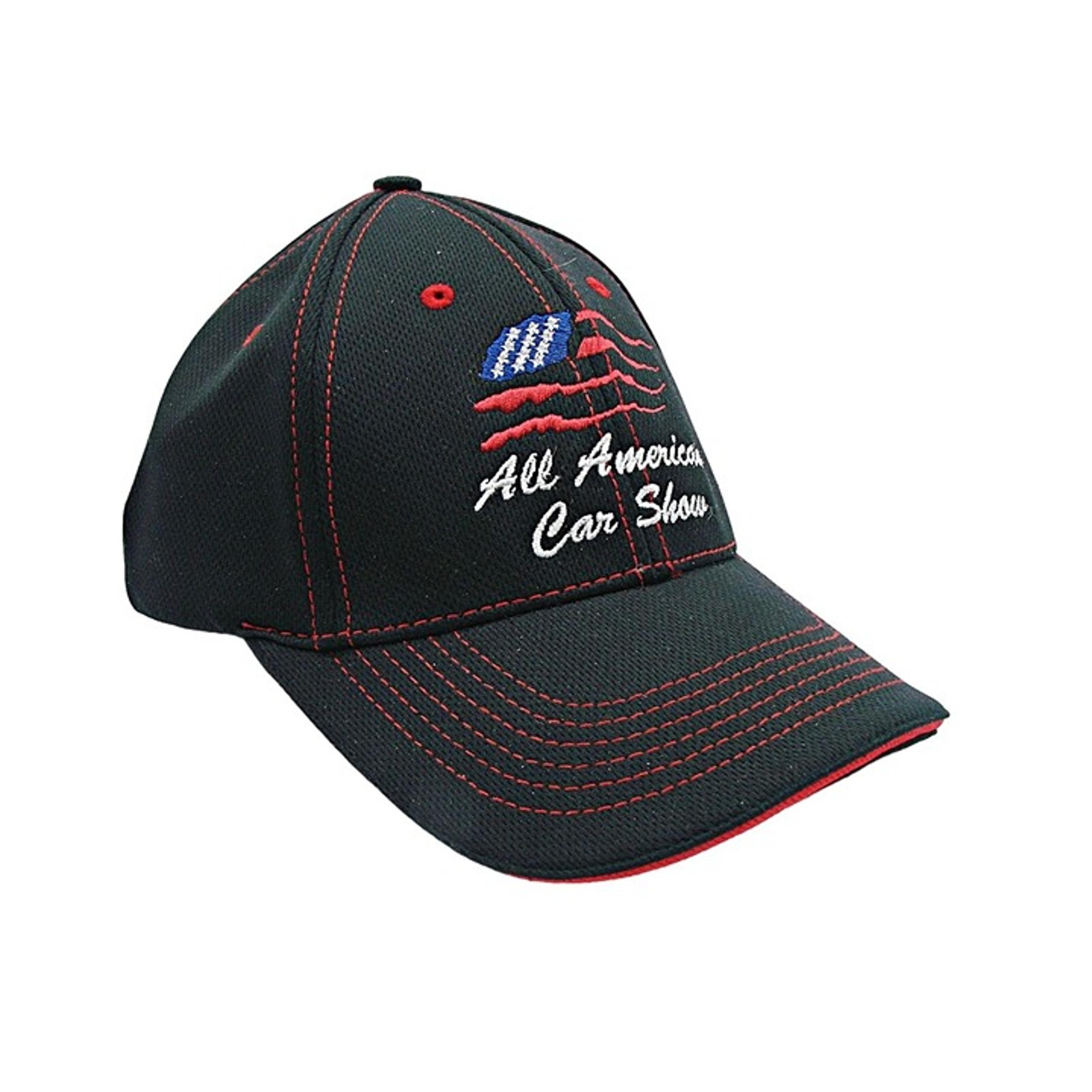 NEW All American Car Show Patriotic Flag Baseball Cap Trucker Hat Black Cotton