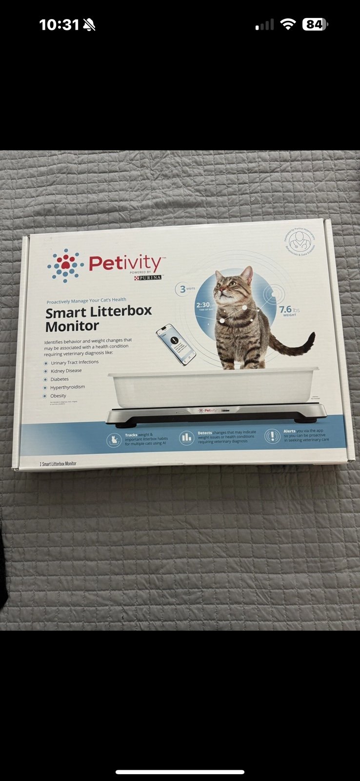 Purina Petivity ​​Smart Cat Litterbox Health Monitor System​-RTL NEW IN BOX