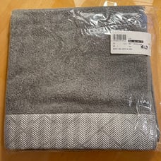 FRETTE 1x Hand Towel Made Portugal Rhombus Terry Grey 100% Cotton 20 X30 New