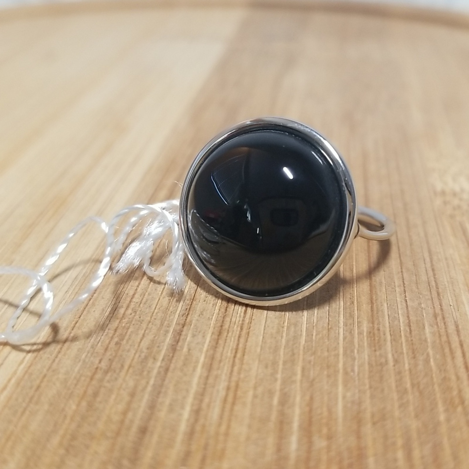 NWT Calvin Klein Black Circle Fashion Ring size 9