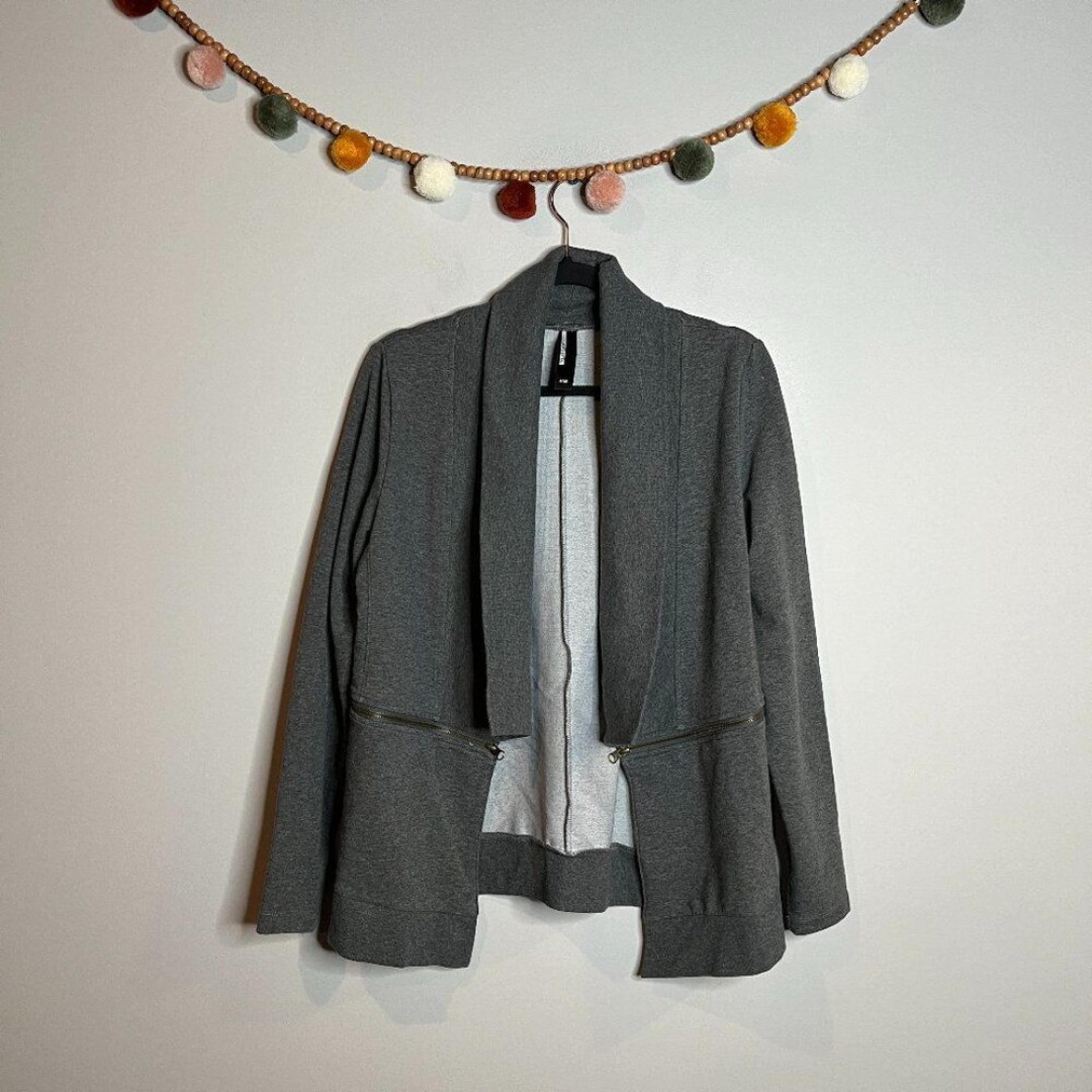 Mondetta grey open cardigan zipper sweater