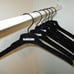 MOSCHINO H&M 6 PCS OF BLACK VELVET FANCY CLOTHES HANGERS
