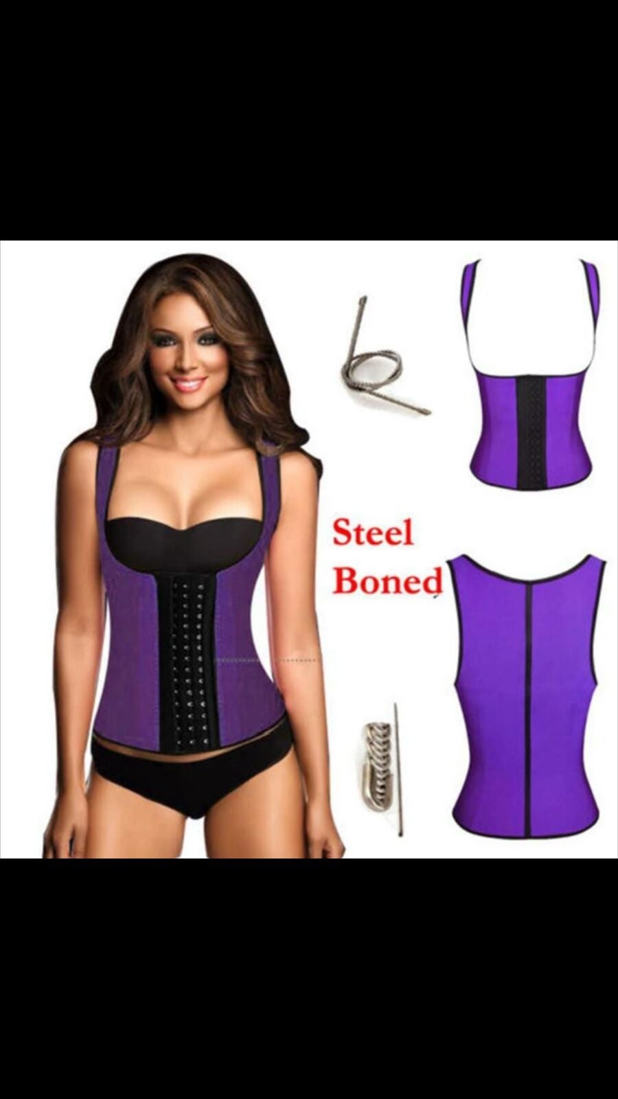 2XL PURPLE VEST LATEX WAIST TRAINER