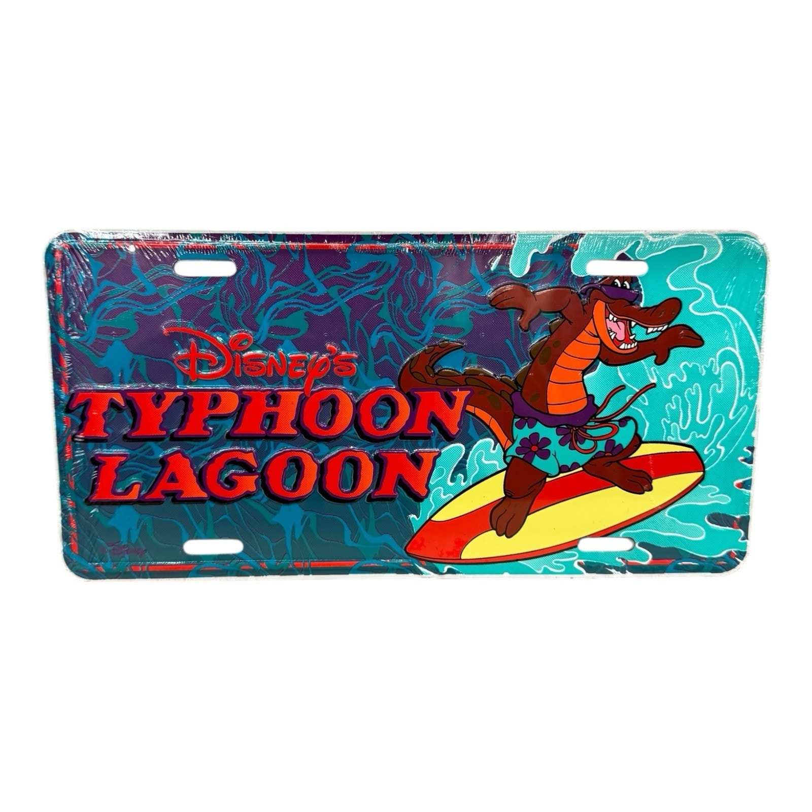 Disney’s Typhoon Lagoon Metal License Plate Sealed