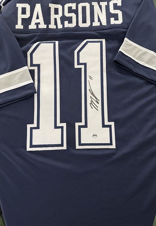 MICAH PARSONS SIGNED DALLAS COWBOYS AUTOGRAPHED CUSTOM JERSEY w/COA - XL - 514