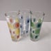Vintage Mid-Century Cerve Tall Shot Glasses, Set Of 3, Italy Amoeba Barware MCM