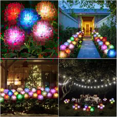 Solar Flower Lights Outdoor Decorative 4 Pack