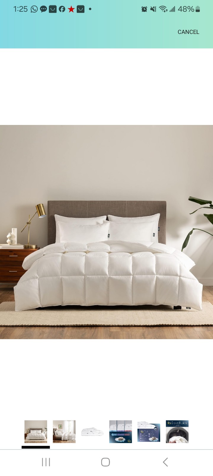 SERTA Down Illusion Twin xl  Comforter with Corner Loops