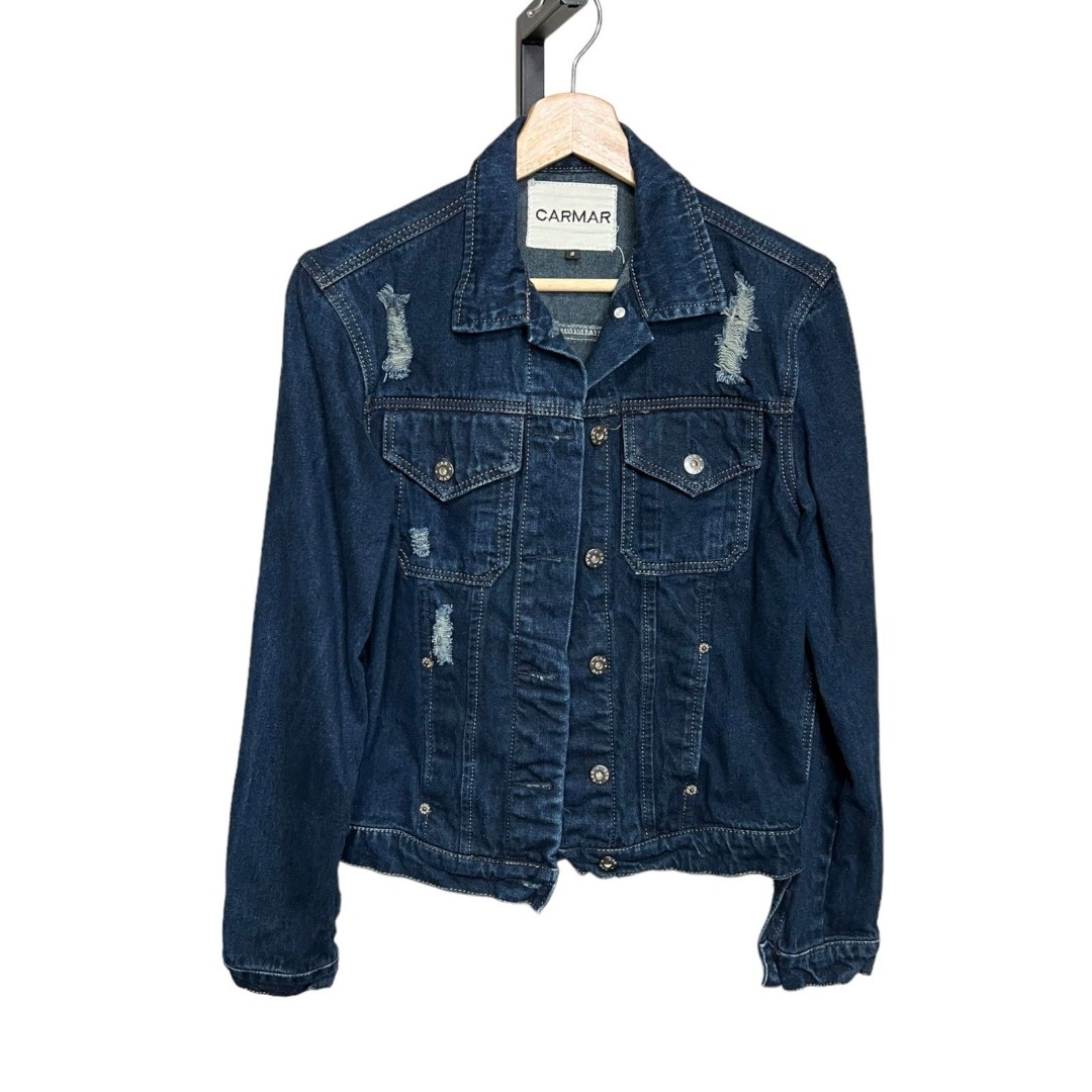 Carmar Distressed Denim Jacket Size Small