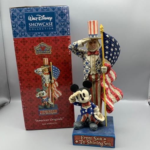 Walt Disney Showcase and 2005 Jim Shore Design Mickey Mouse & Uncle Sam Figurine