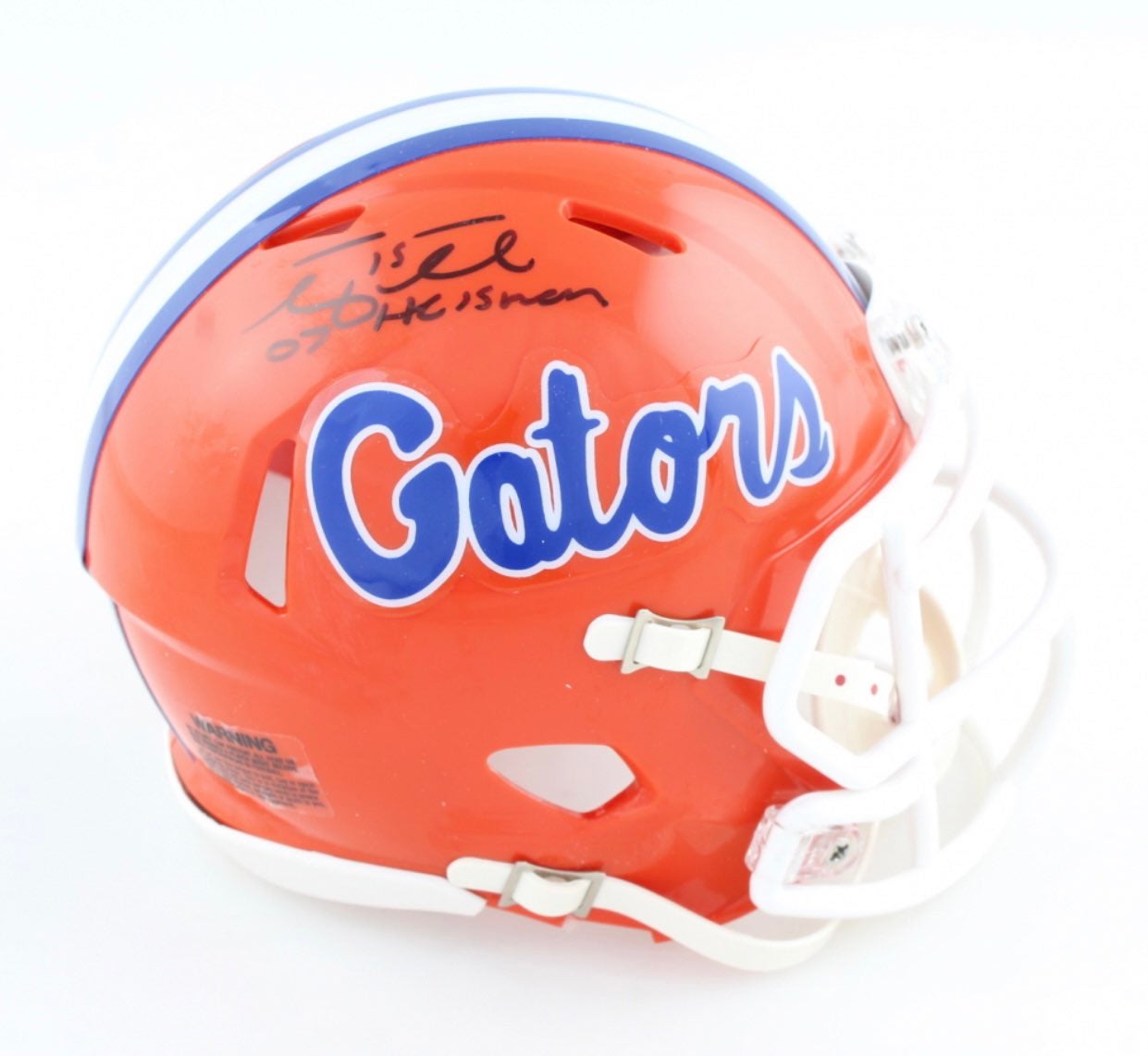 Tim Tebow Signed Speed Mini Helmet Inscribed 07 Heisman (Tebow)