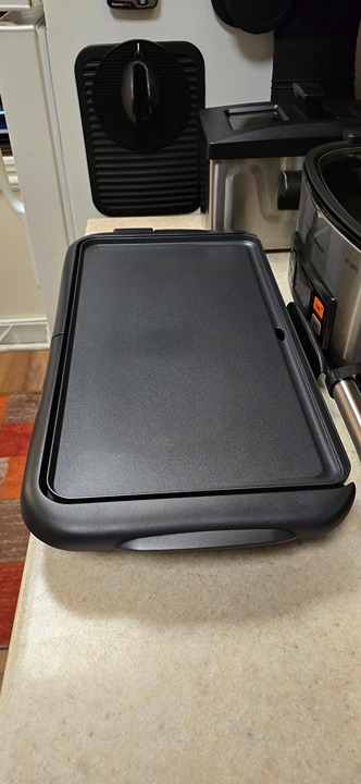 Electric Griddle with Warming Tray - Smokeless Indoor Grill, 10 x 18