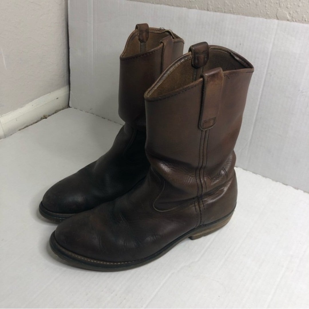Red Wing Mens Size 8.5 Steel Toe Brown Boots