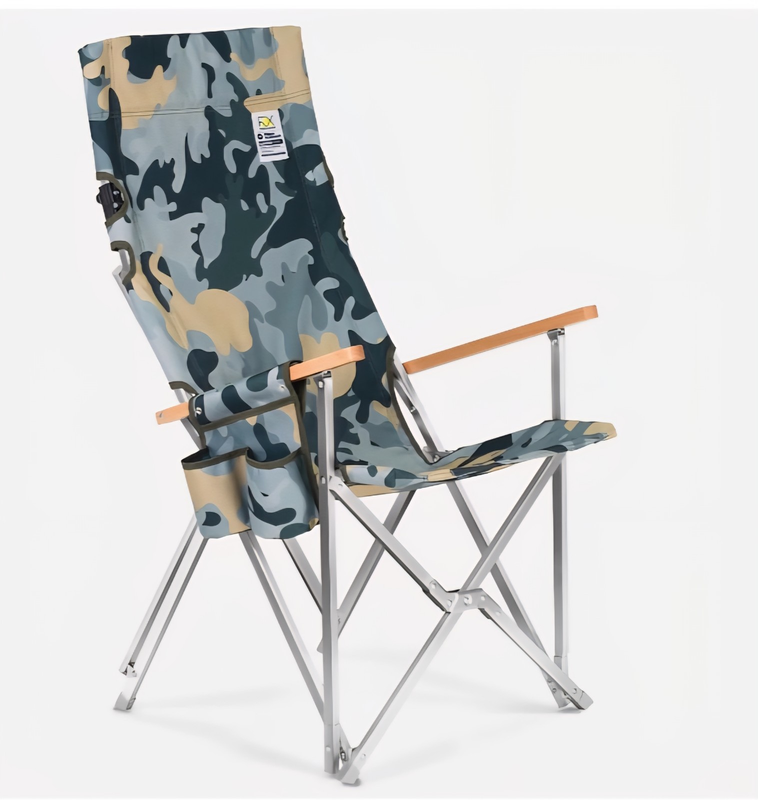 FoxCamp Folding Camping Chair for Outside, High Back Lawn Chair, Jungle