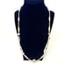Vintage Floral Flowers Chinese Cloisonne Golden Beads Enamel Porcelain Necklace