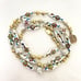 Vintage Floral Flowers Chinese Cloisonne Golden Beads Enamel Porcelain Necklace