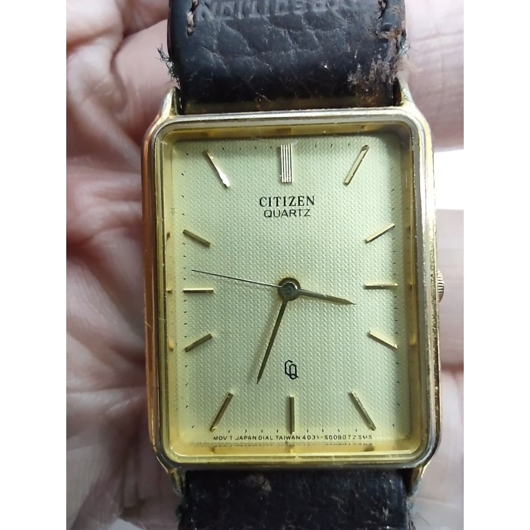 Citizens Quartz Vintage Tank Watch 401-894-804 SMW 708-2347 38- 0580