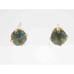 10K Yellow Gold Blue Topaz & Pink Star Stud  Earrings GOLD EARRINGS
