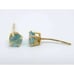 10K Yellow Gold Blue Topaz & Pink Star Stud  Earrings GOLD EARRINGS