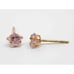 10K Yellow Gold Blue Topaz & Pink Star Stud  Earrings GOLD EARRINGS