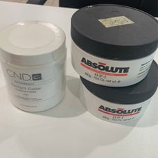 CND clear powder16oz/OPI white powder10.6oz