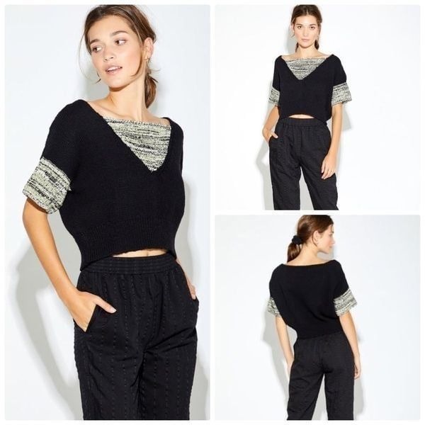 NWT |garmentory| CALLAHAN margot top short sleeve sweater knit crop - M