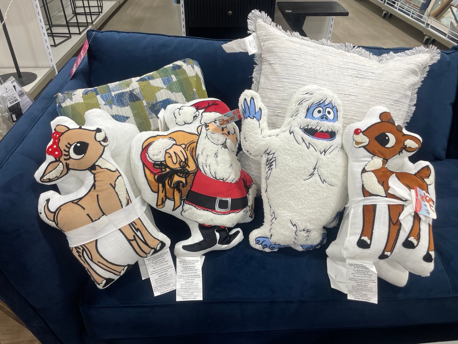 NEW!! Rudolph the Red-Nosed Reindeer Christmas Pillow Bundle HTF!!