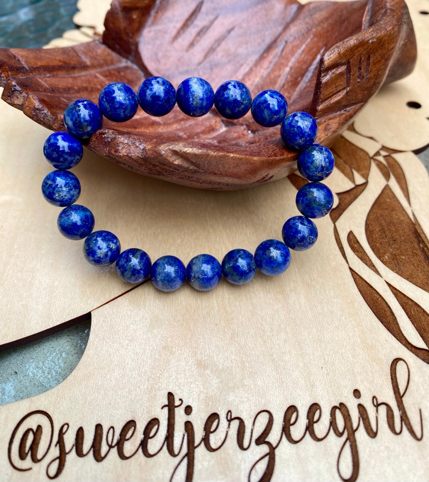 Blue Lapis Lazuli Stone of Truth Gemstone Bracelet 10mm