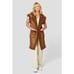 BLANK NYC Touch And Go Vest in Brown XSmall Womens Vegan Coat Faux Fur leather