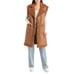 BLANK NYC Touch And Go Vest in Brown XSmall Womens Vegan Coat Faux Fur leather