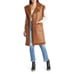 BLANK NYC Touch And Go Vest in Brown XSmall Womens Vegan Coat Faux Fur leather