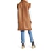 BLANK NYC Touch And Go Vest in Brown XSmall Womens Vegan Coat Faux Fur leather