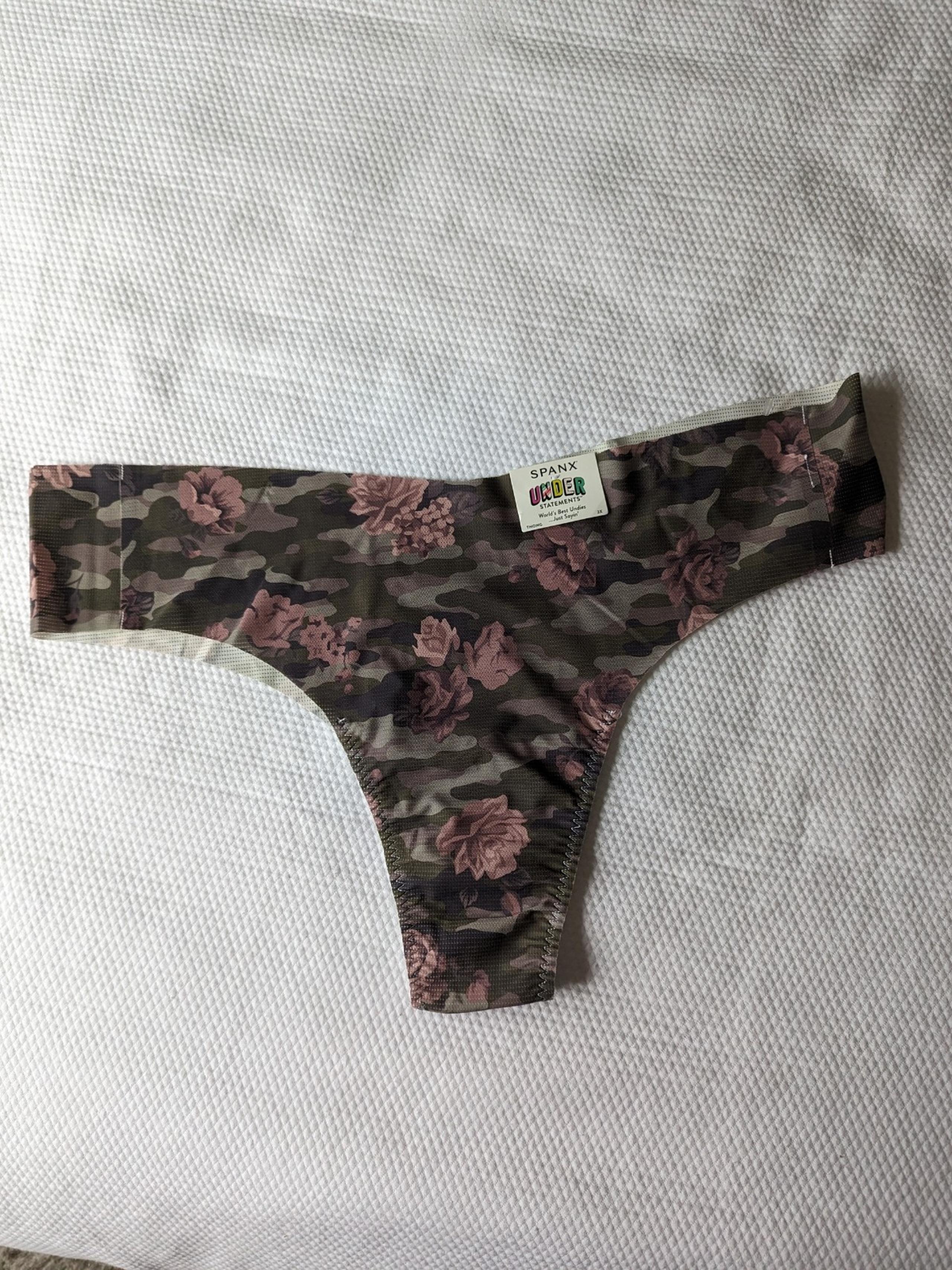 Spanx Camo Floral Thong Women’s Size 3X.