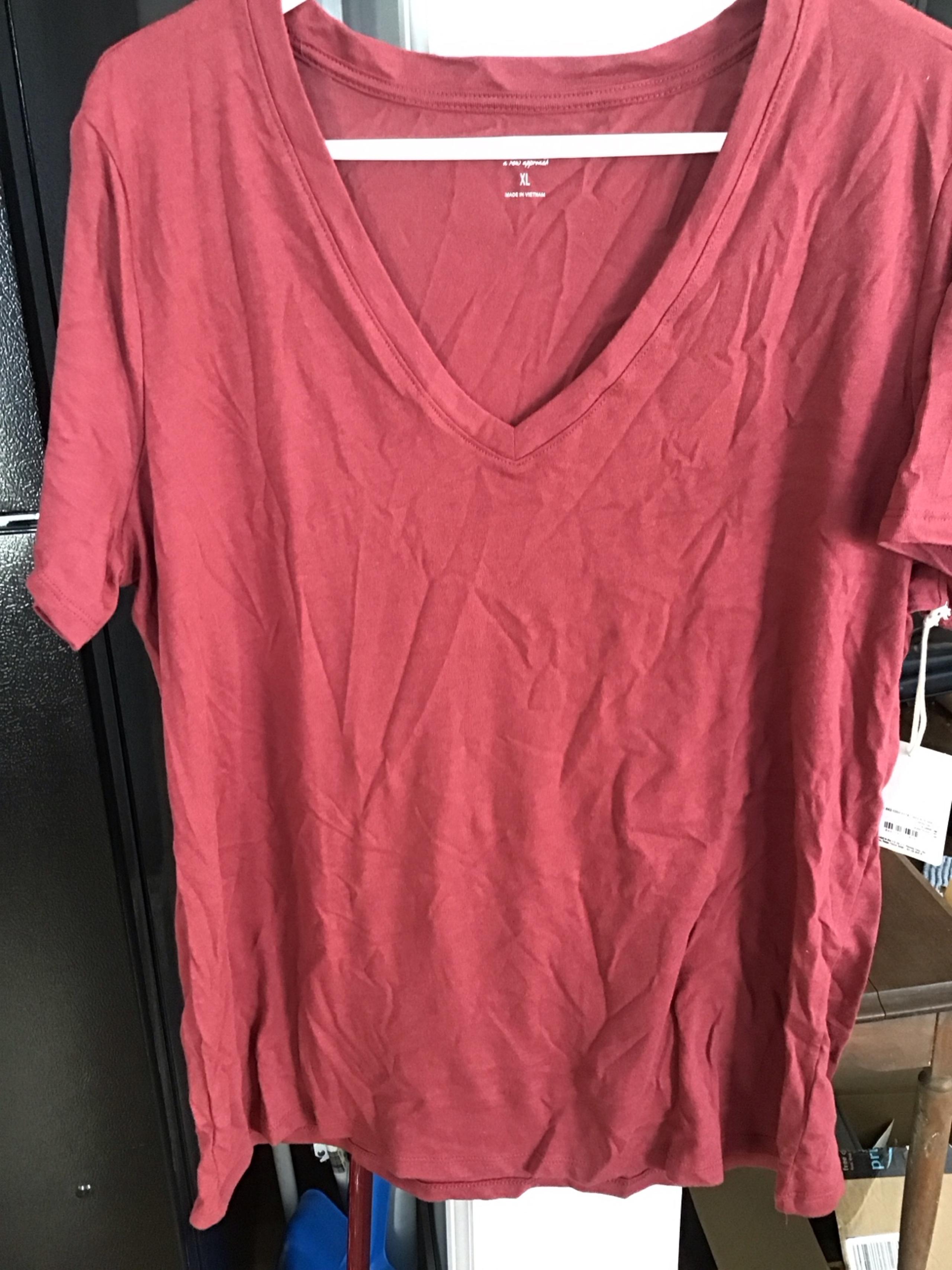 A.n.a. From jcpenny womens T-shirt, new, wine, xl