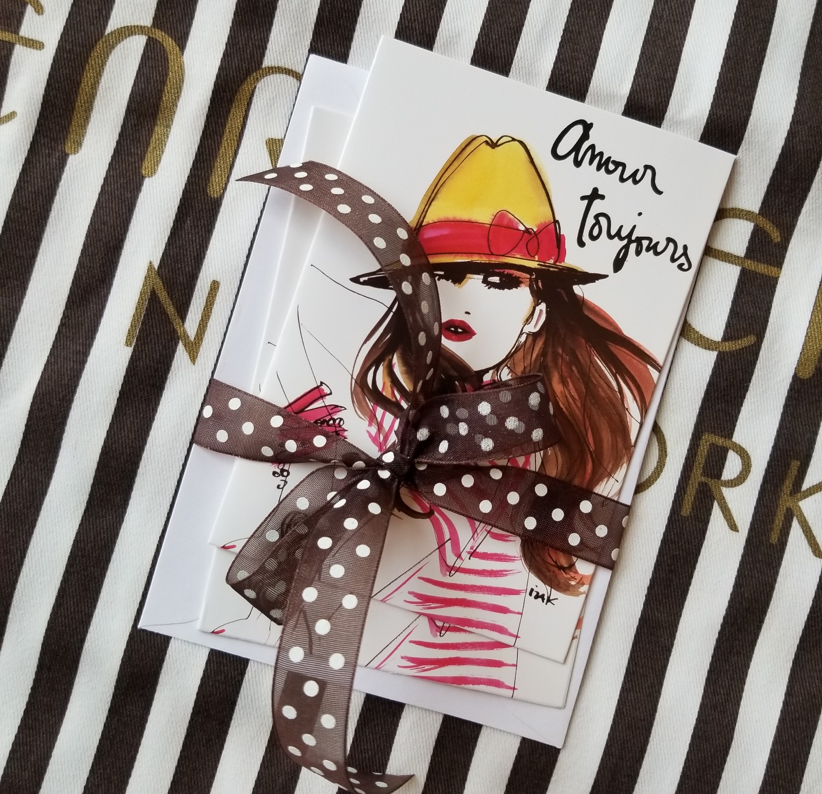 Henri Bendel Illustrator Izak Zenou Bendel Girl Notecards and Envelope Set