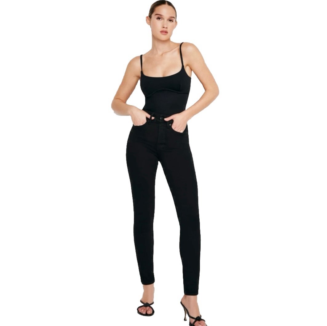 Good American GOOD LEGS SKINNY Women’s Black JEANS Size 25