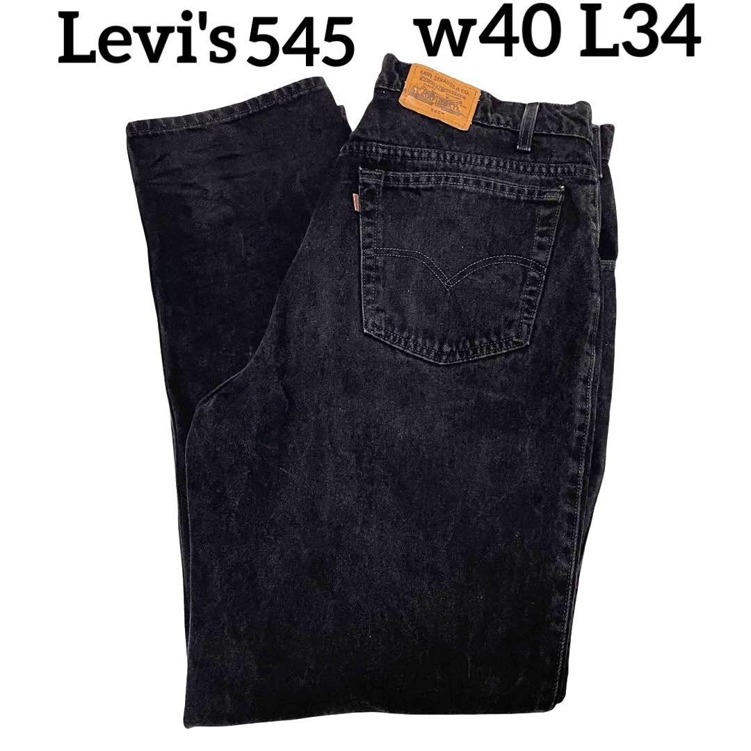 【Excellent Condition】 90s Levi's 545 Made in USA Black Denim w40 L34