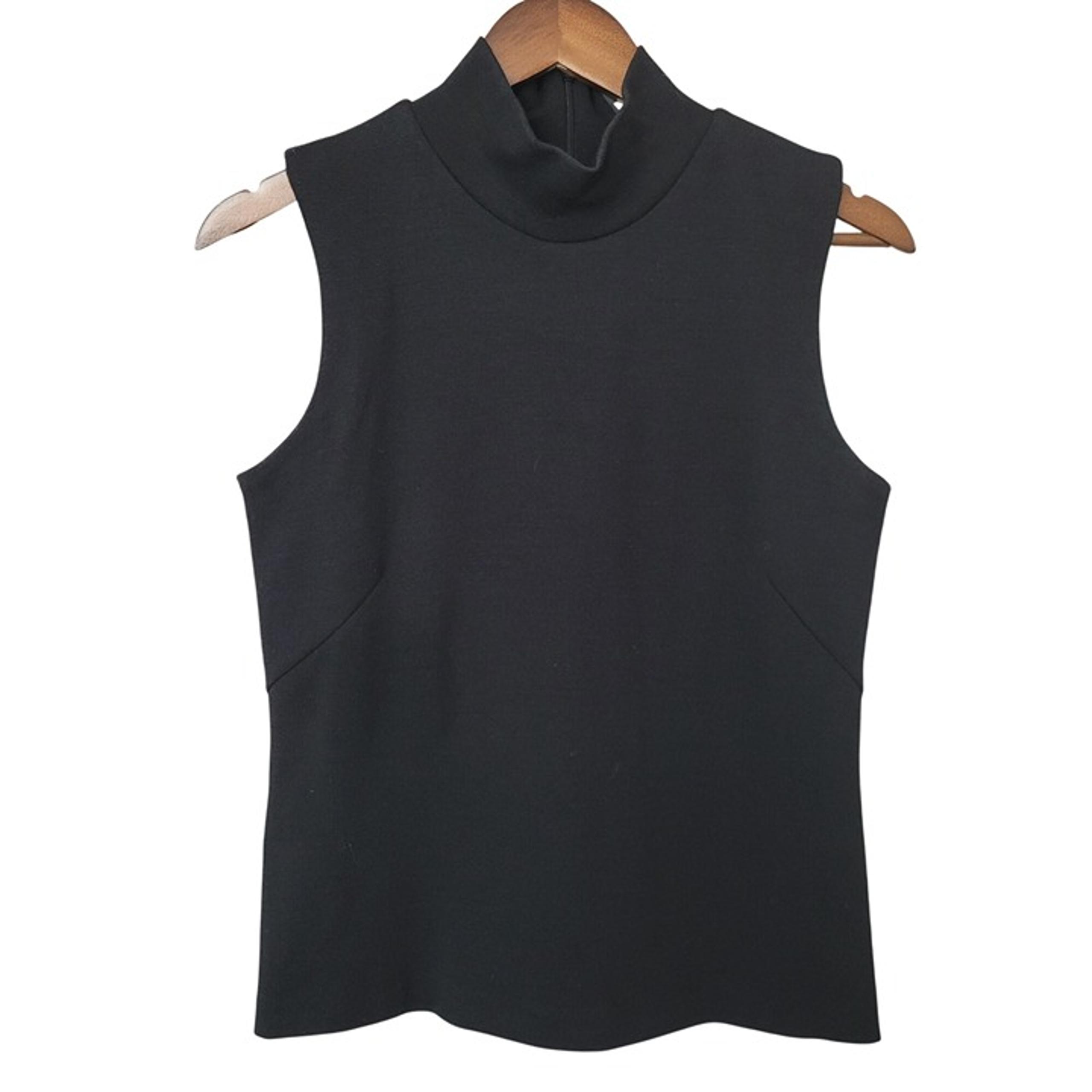 Banana Republic Black Sleeveless Wool Blend Mock Neck Top Womens Size 10