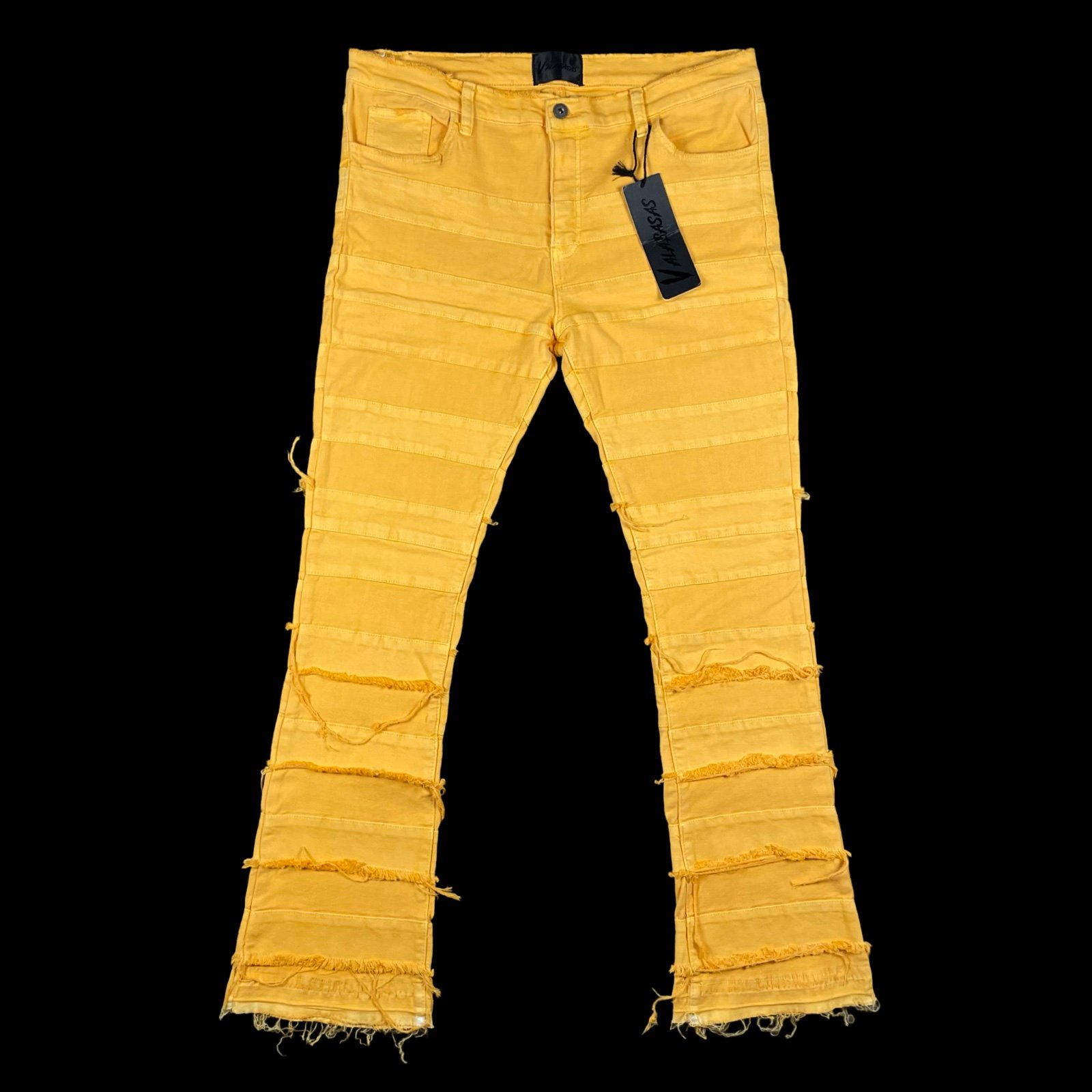 Valabasas Stacked Phoenix Jeans Juane Mens Size 40 Yellow 40x35 NEW WITH TAGS