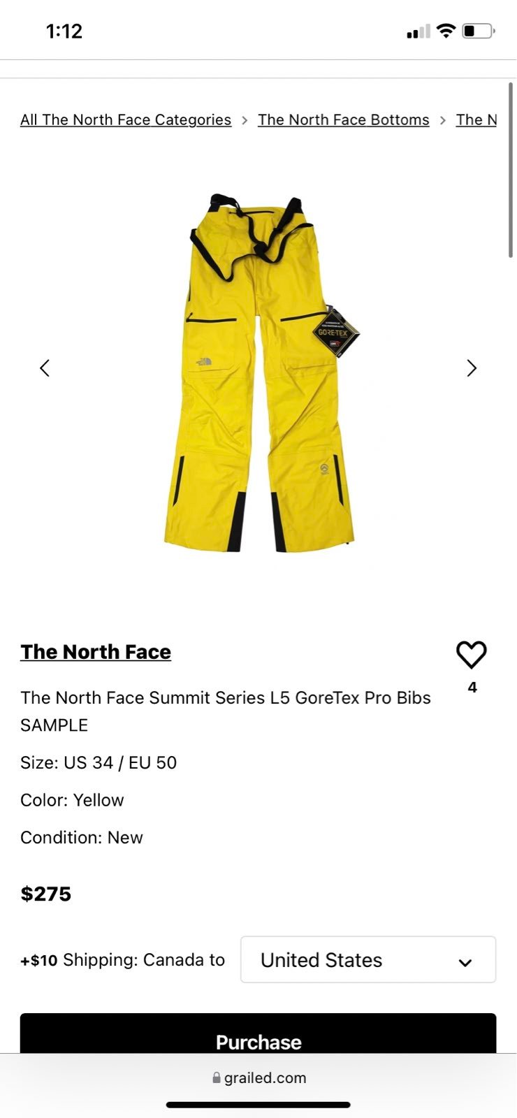 The north face summit goretex bib XL