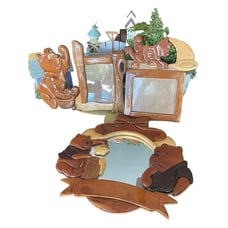 Vintage Winnie The Pooh Disney 3D Wood Frames Mirror SET of 3