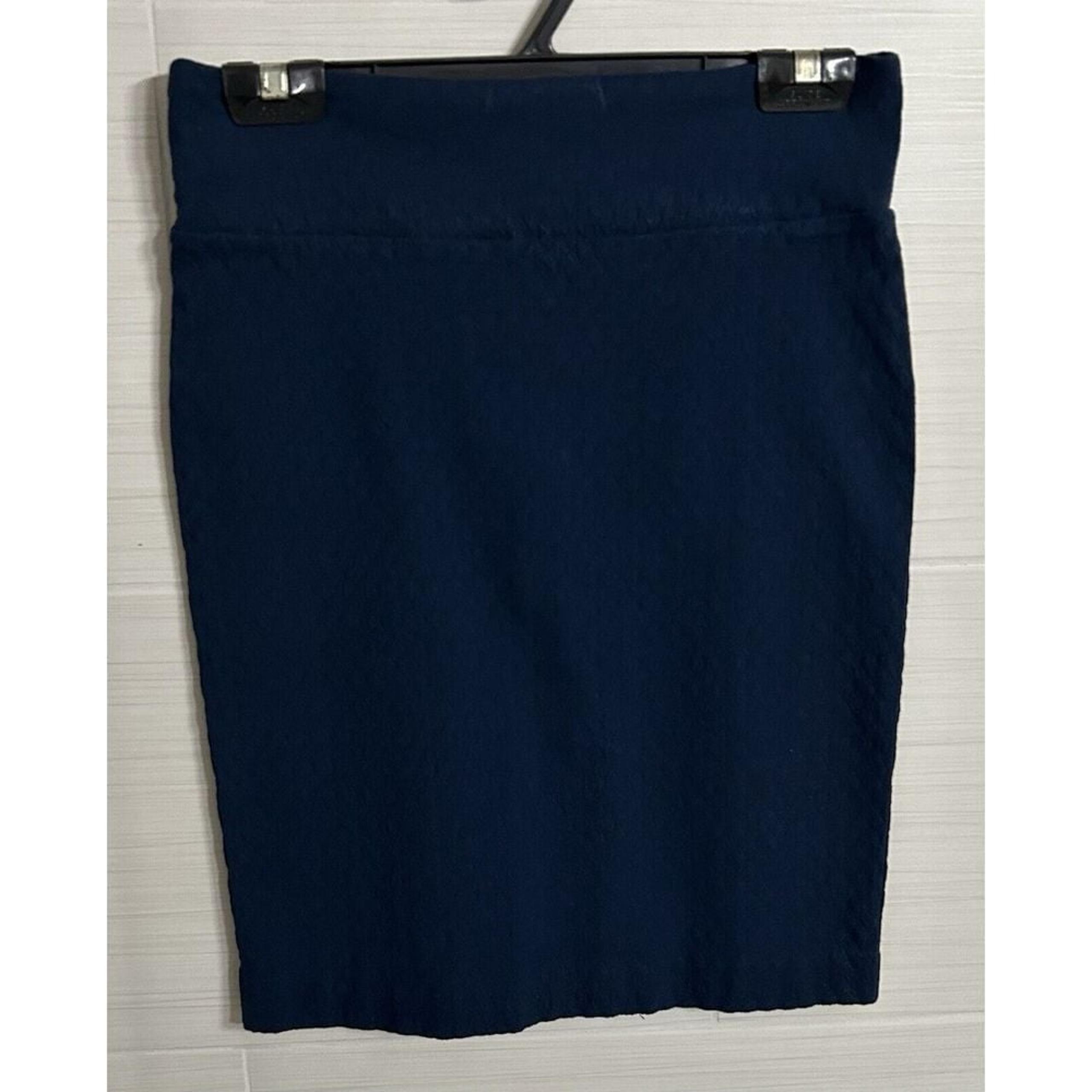 Pencil/Straight Above Knee Pull On Navy Skirt M, Capsule Office - Margaret M
