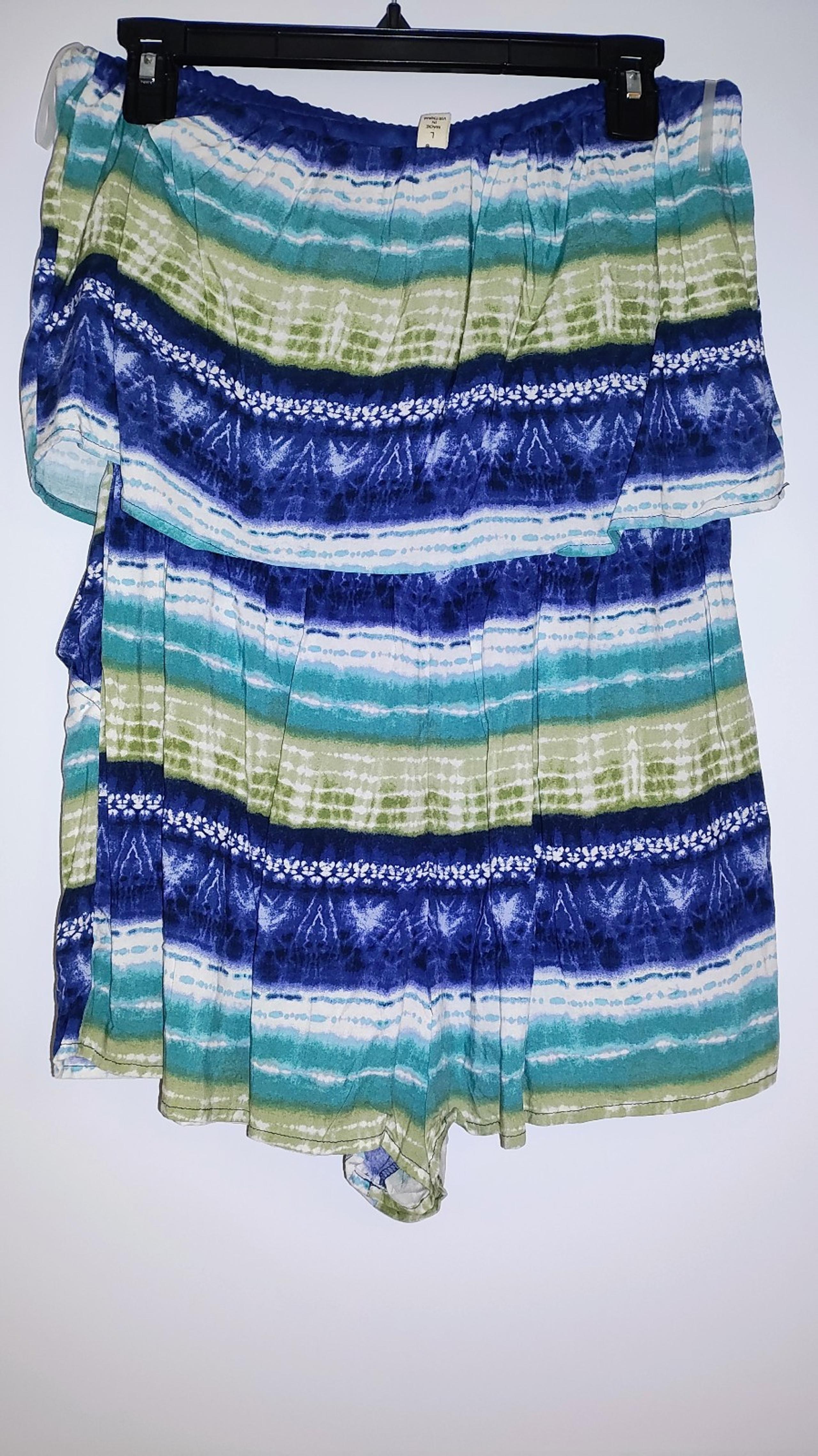 Multi Colored Romper Jr size L new with tags