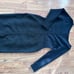 Hybrid & Co Black Midi Dress long sleeves size L, gold rivets, laces Mob Wife