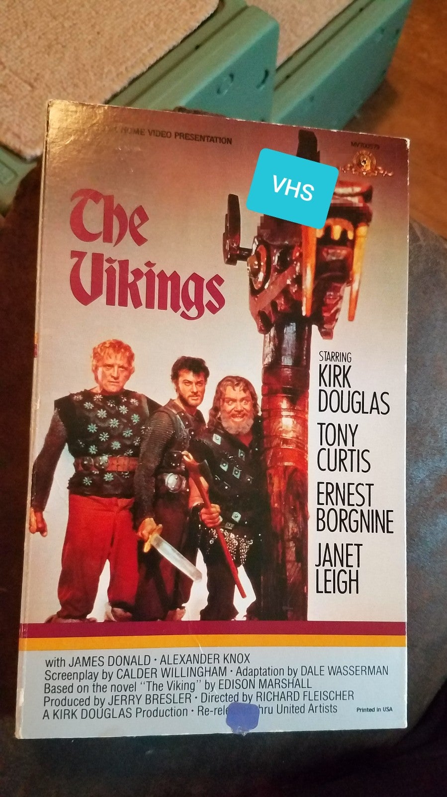 The Vikings 1958 VHS Tape Big Box Clamshell Janet Leigh Kirk Douglas