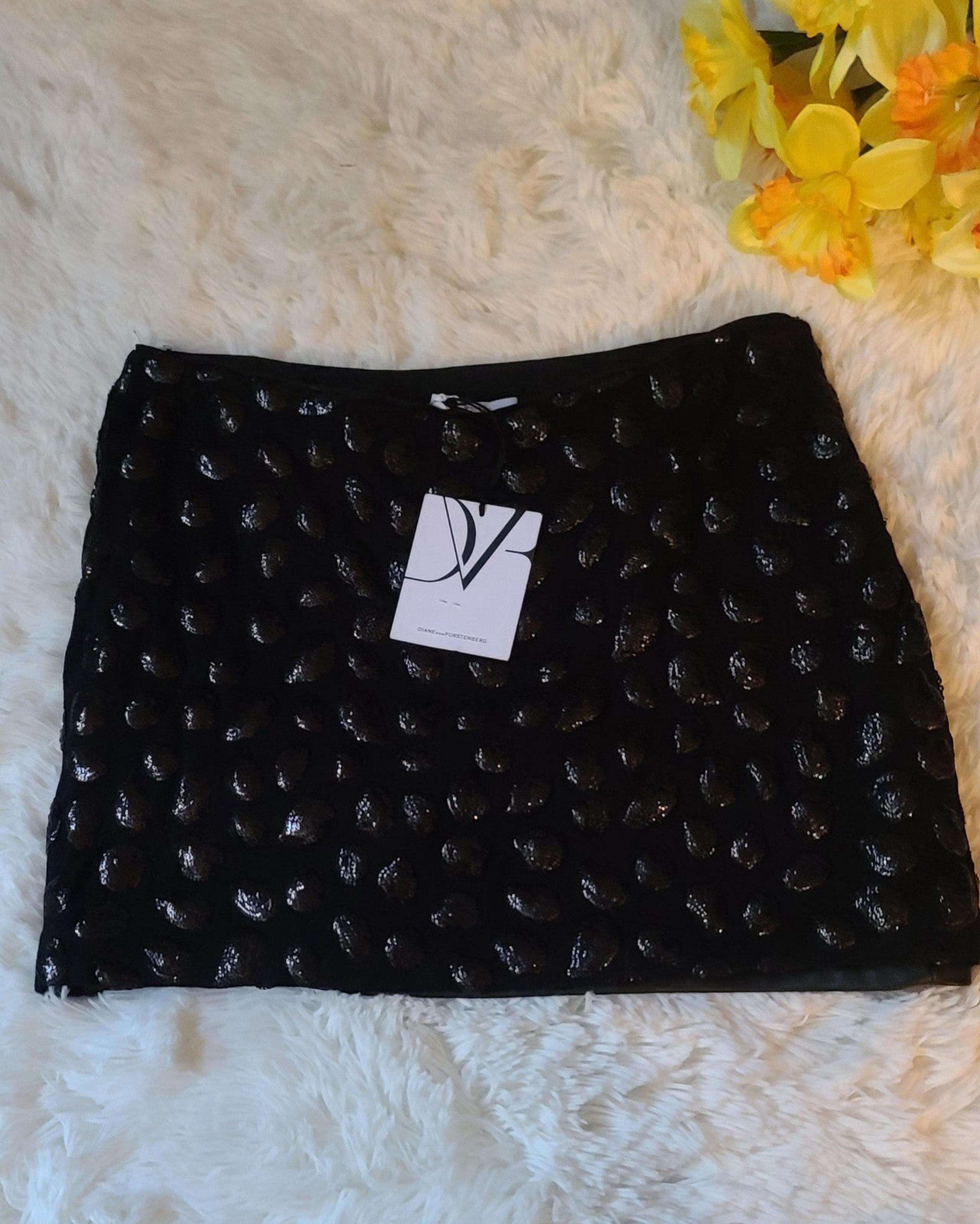 diane von furstenberg sequin mini skirt